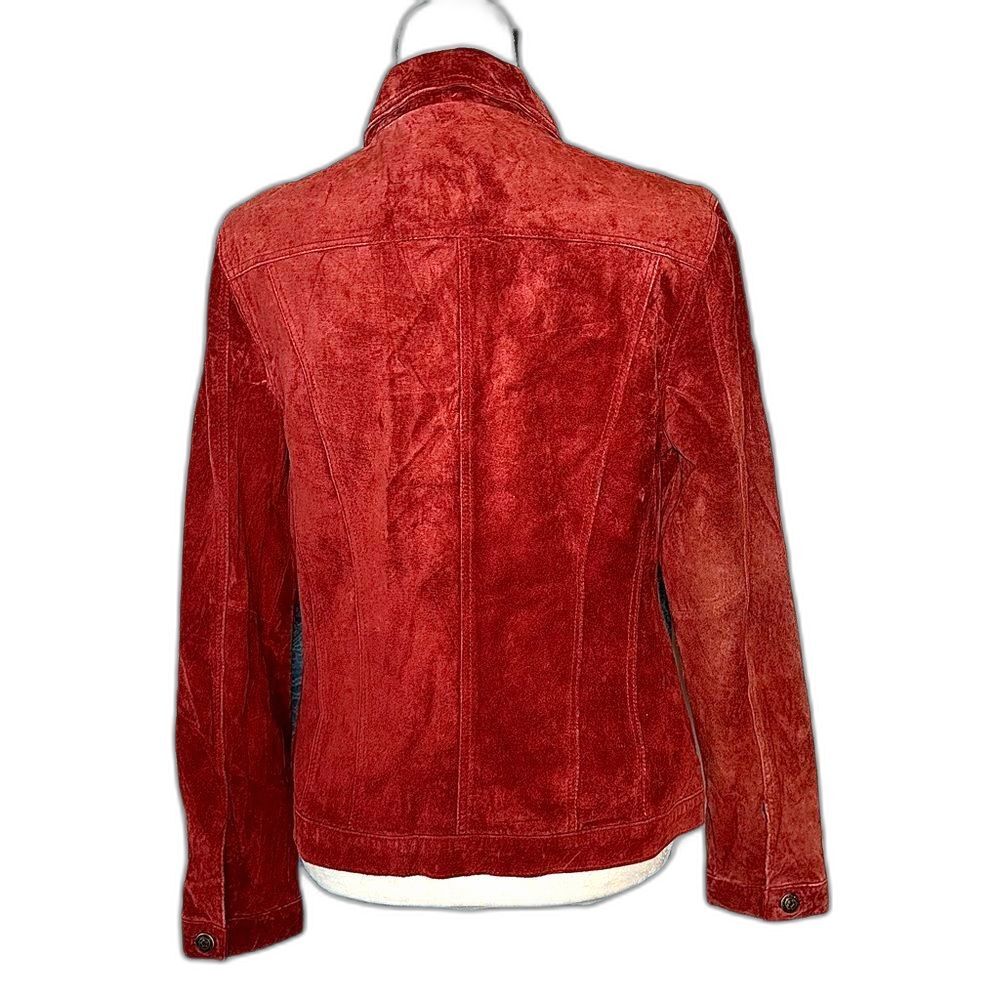 🌟 For Joseph Authentic Suede Jacket in Rust Sz M/L - Picture 4 of 7